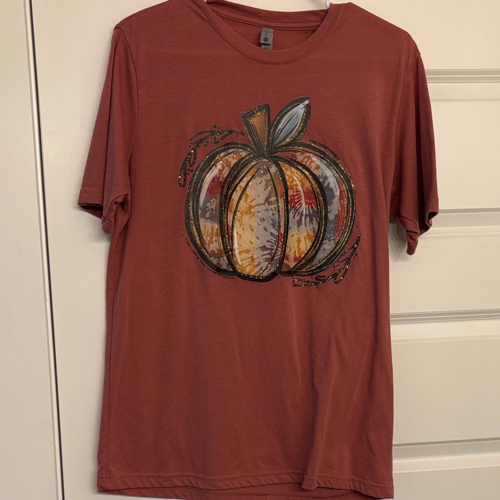 Next Level Apparel Rust Pumpkin Graphic Tee
